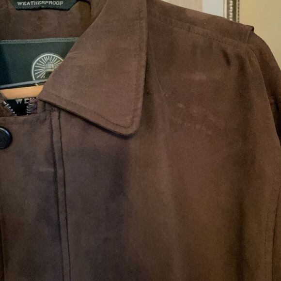 Men's Brown Weatherproof Microfiber Jacket, Size Medium - Picture 4 of 6